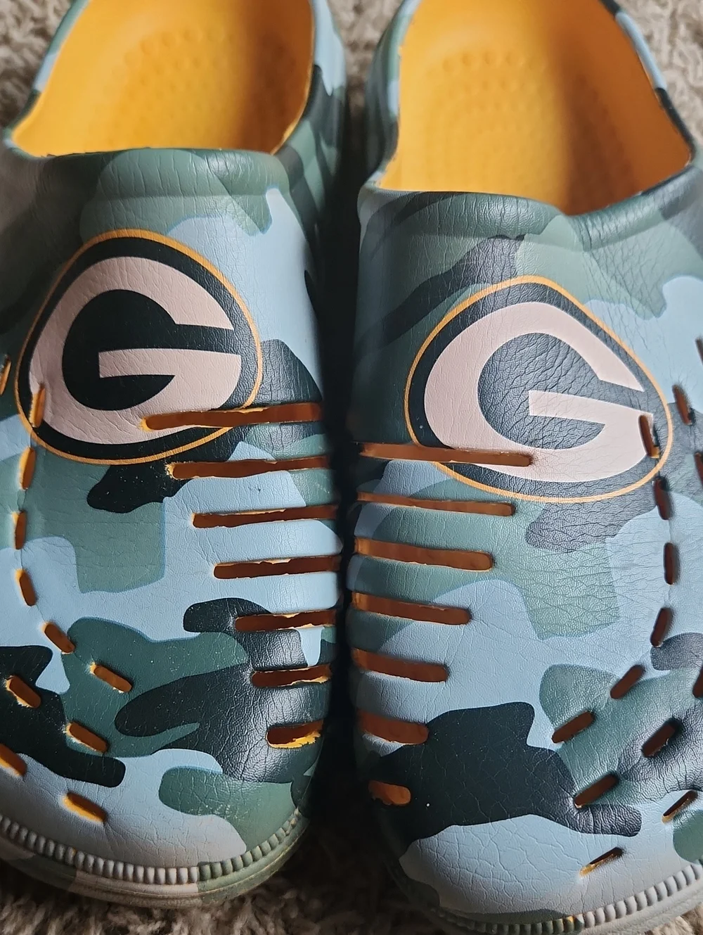 Foco Green Bay Packers Mens XL Slip On Clog - Camouflage